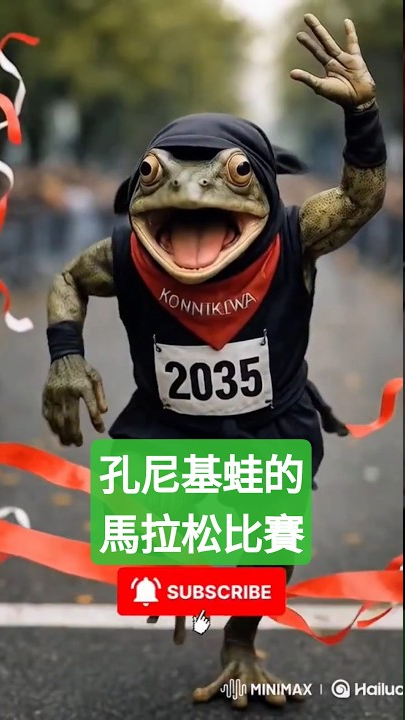 Never give up marathon Konnikiwa #marathon #frog #konnikiwa #FunnyShorts #3DAnimation