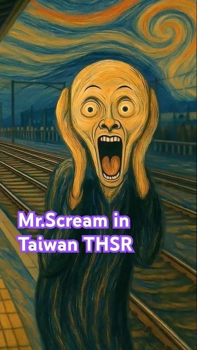 Mr.Scream in Taiwan THSR   #Scream #WorldFamousPainting #FunnyShorts #3DAnimation
